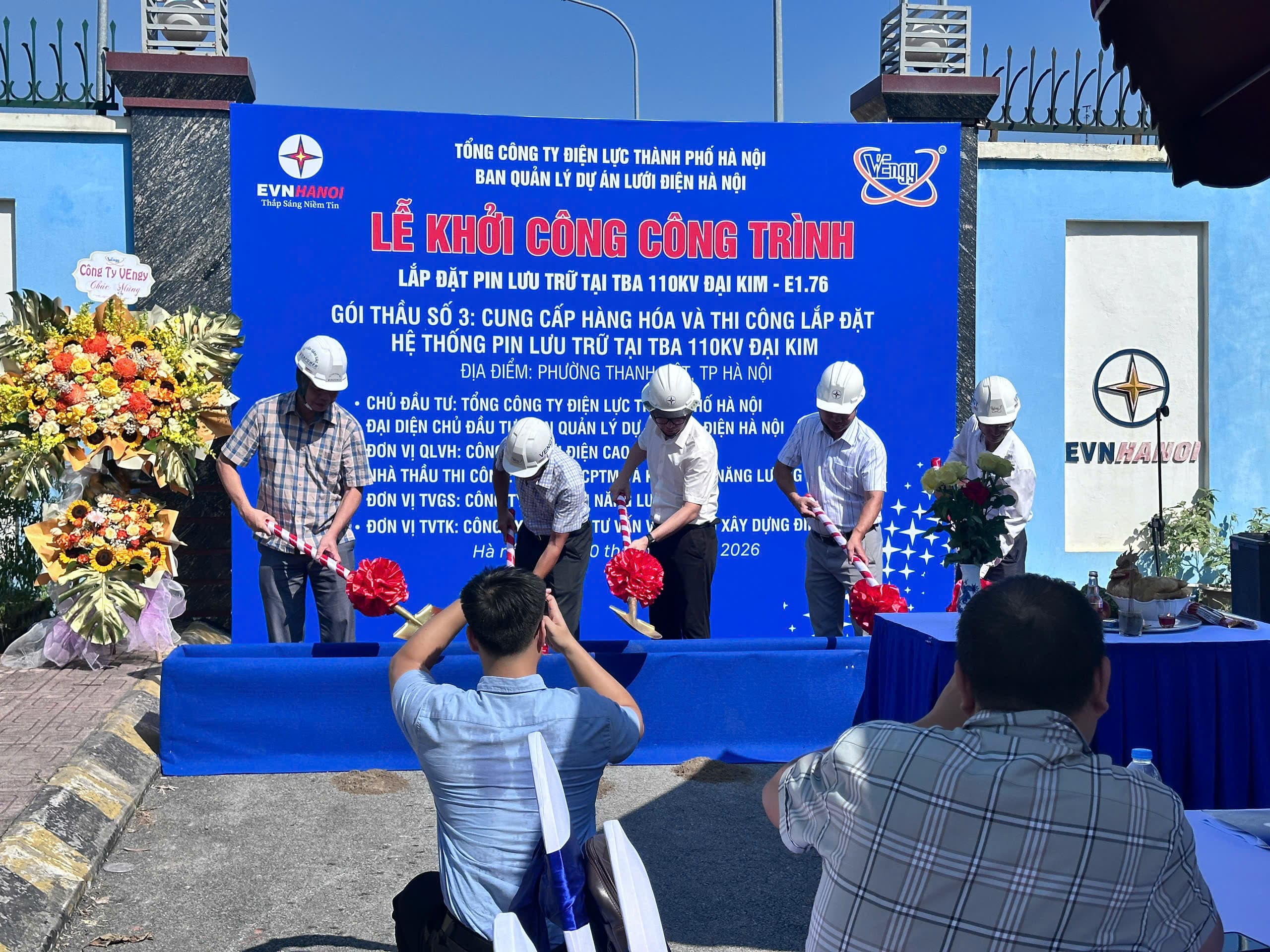 CHÍNH THỨC KHỞI CÔNG DỰ ÁN LẮP ĐẶT HỆ THỐNG PIN LƯU TRỮ NĂNG LƯỢNG (BESS) TẠI TRẠM BIẾN ÁP 110KV ĐẠI KIM (E1.76)